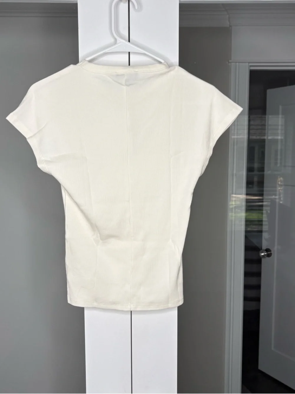 NWT J. Crew Perfect Rib Dolman-sleeve T-shirt Ivory